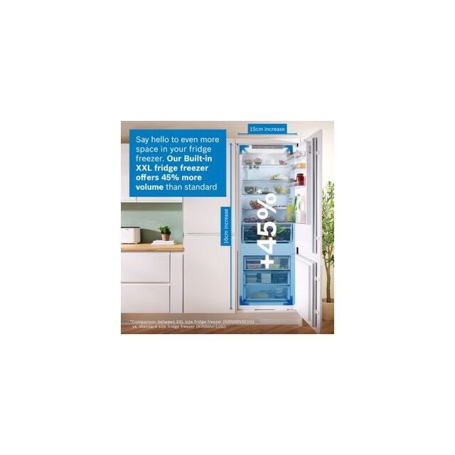 Bosch KBN96NSE1G, Built-in fridge-freezer with freezer at bottom