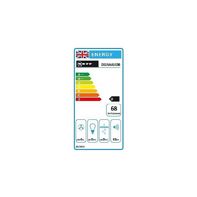 Neff D51NAA1C0B, Canopy cooker hood