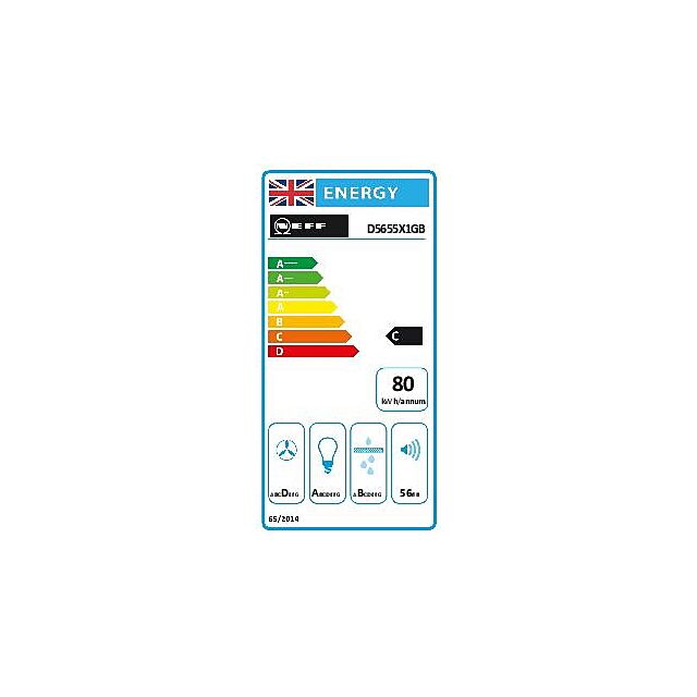 Neff D5655X1GB, Canopy cooker hood