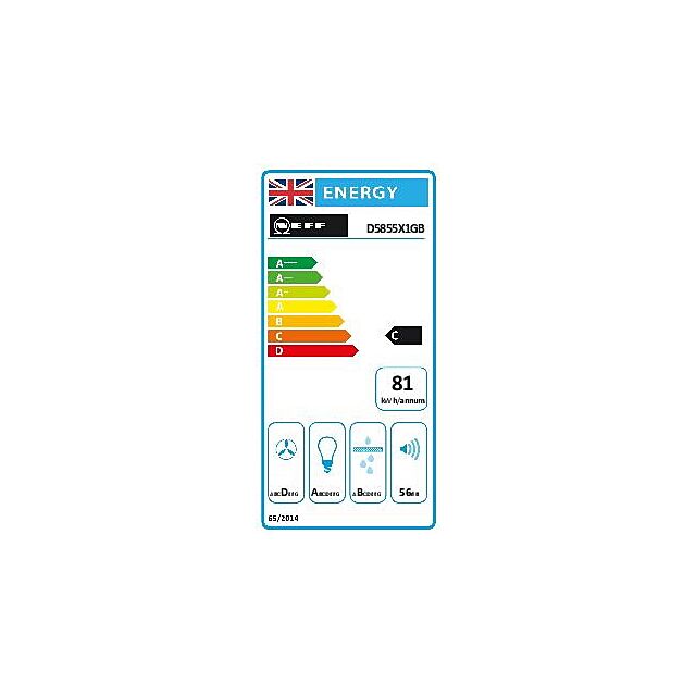 Neff D5855X1GB, Canopy cooker hood