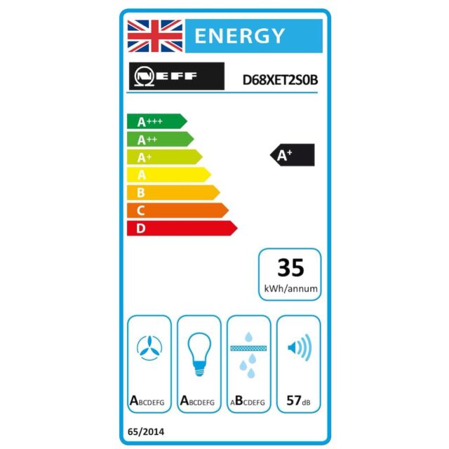 Neff D68XET2S0B, Integrated Design Hood