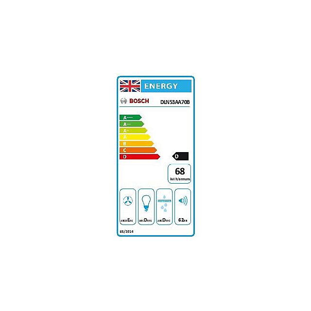 Bosch DLN53AA70B, Canopy cooker hood