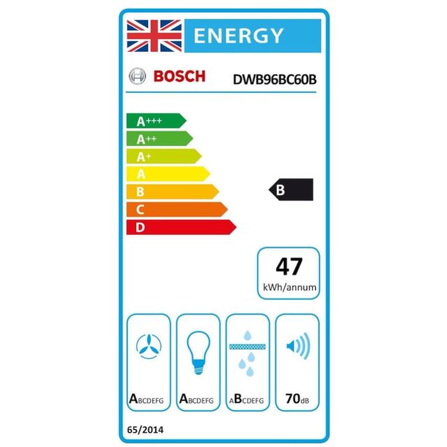 Bosch DWB96BC60B, Wall-mounted cooker hood