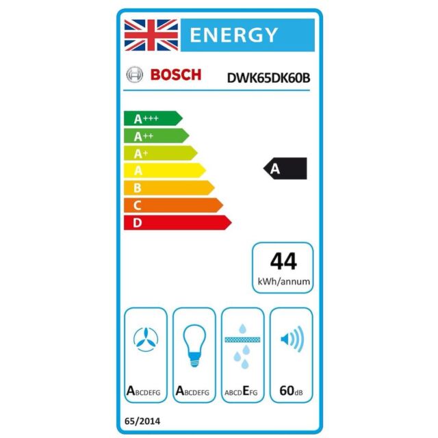 Bosch DWK65DK60B, Wall-mounted cooker hood