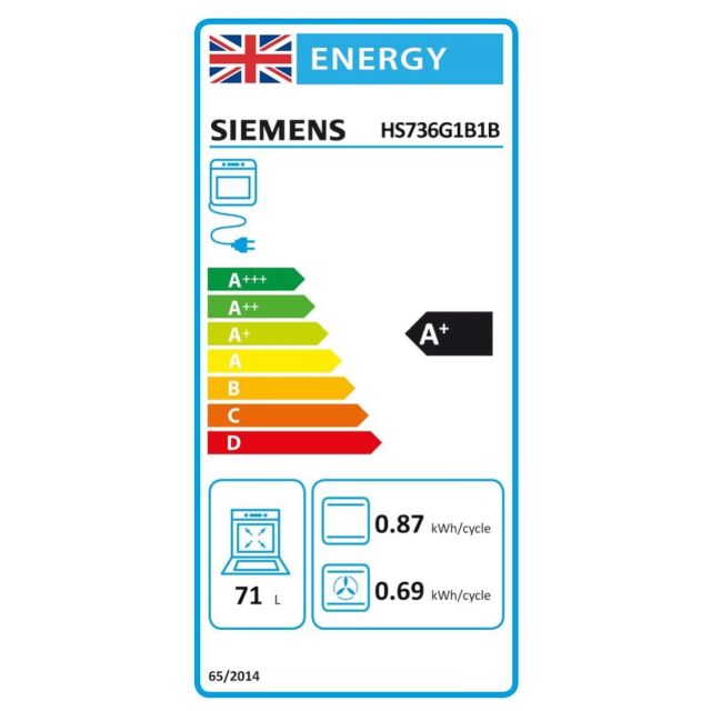 Siemens HS736G1B1B, Built-in oven with steam function