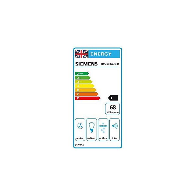 Siemens LB53NAA30B, Canopy cooker hood