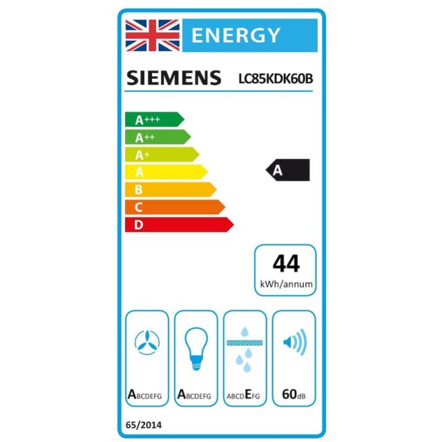 Siemens LC85KDK60B, Wall-mounted cooker hood