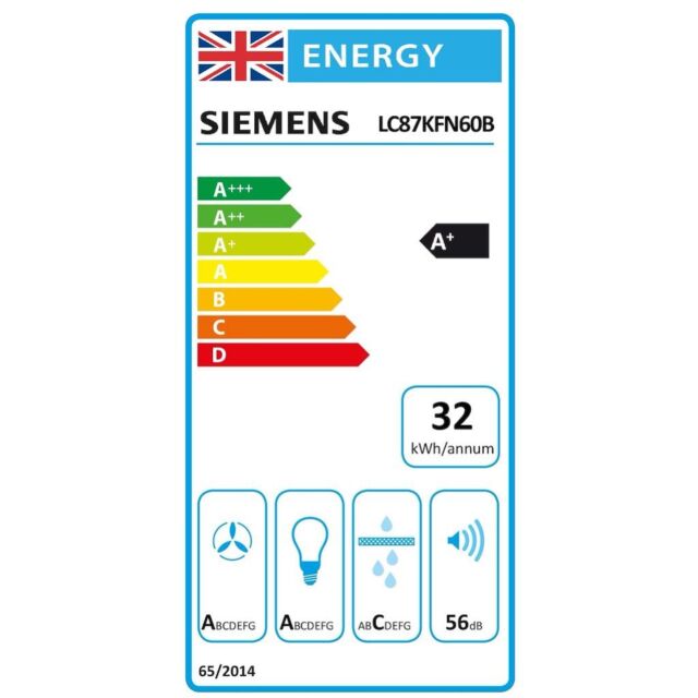 Siemens LC87KFN60B, Wall-mounted cooker hood
