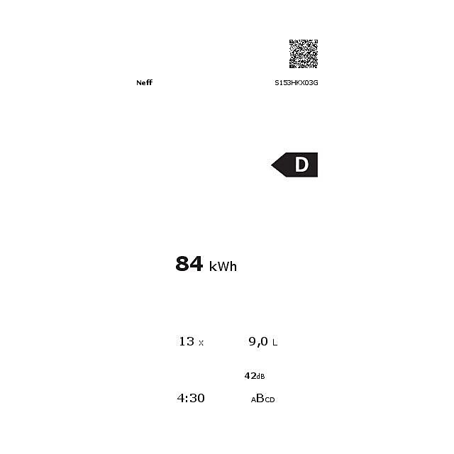 Neff S153HKX03G, Fully-integrated dishwasher