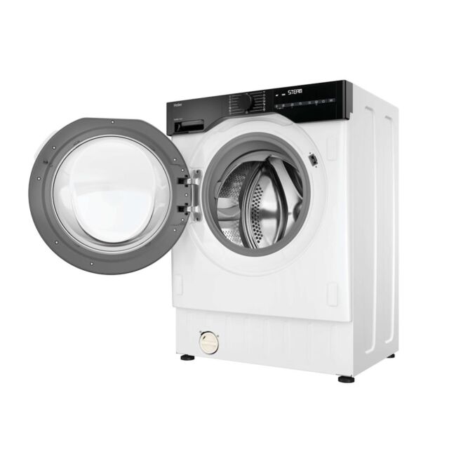 Haier BHA6S69M6D9J-80 9/6kg Integrated Washing Machine with A-30% Energy Rating  - White with Black Bezel