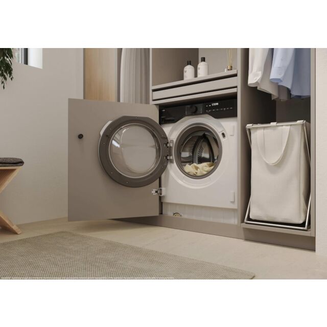 Haier BHA6S69M6D9J-80 9/6kg Integrated Washing Machine with A-30% Energy Rating  - White with Black Bezel