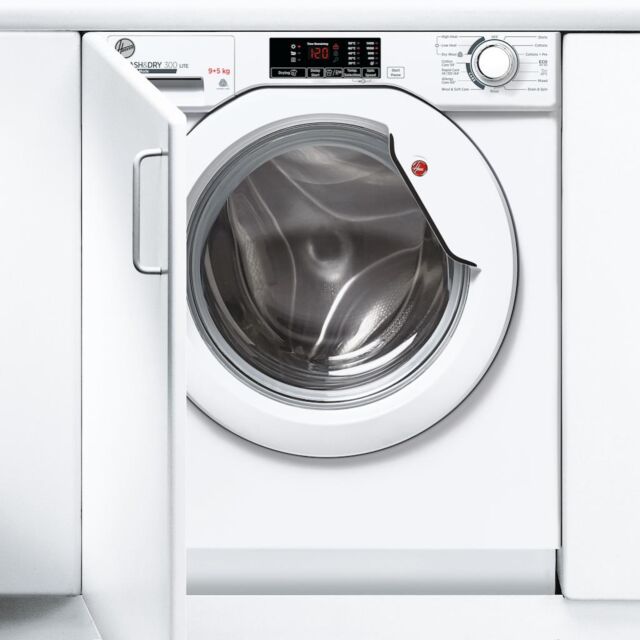 Hoover HBD 495D1E/1-80 9/5kg Integrated Washer Dryer with D/E Energy Rating - White