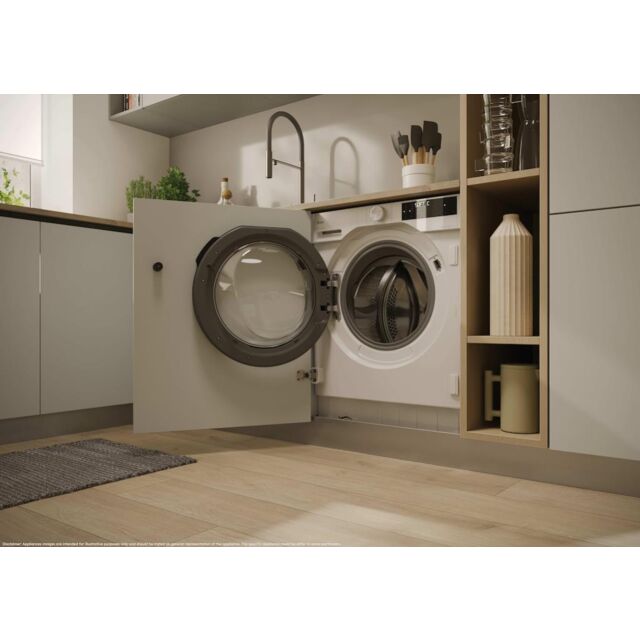 Hoover BH4S49M6D9J-80 Integrated 9kg Washing Machine - 1400 rpm - A-30% Energy Rating - White
