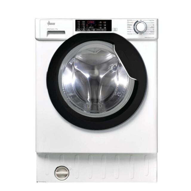Hoover HBWS 484DMBW5-80 Integrated 8kg Washing Machine - 1400 rpm - A Energy Rating - White with Black Door