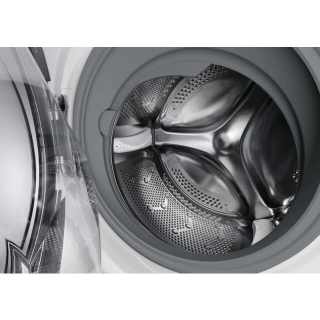 Hoover HBWS 484DMBW5-80 Integrated 8kg Washing Machine - 1400 rpm - A Energy Rating - White with Black Door