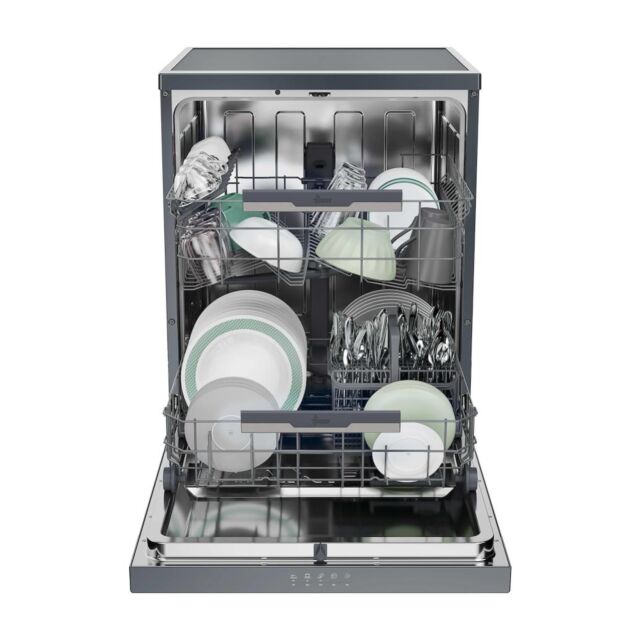 Hoover HFP 4C7E0A-80 Freestanding 60cm 14 Place Dishwasher with C Energy Rating - Anthracite