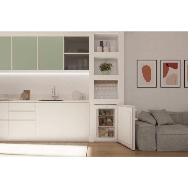 Hoover HONUQ2L58EWHK Undercounter Freezer with Handle - White