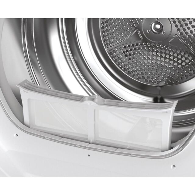 Hoover BATD H7A2TCE-80 H-DRY 300 PRO Integrated 7kg Heat Pump Tumble Dryer - A++ Energy Rated - White & Chrome