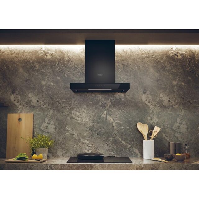 Haier HATS6CBS4B 60cm Chimney Cooker Hood - Black