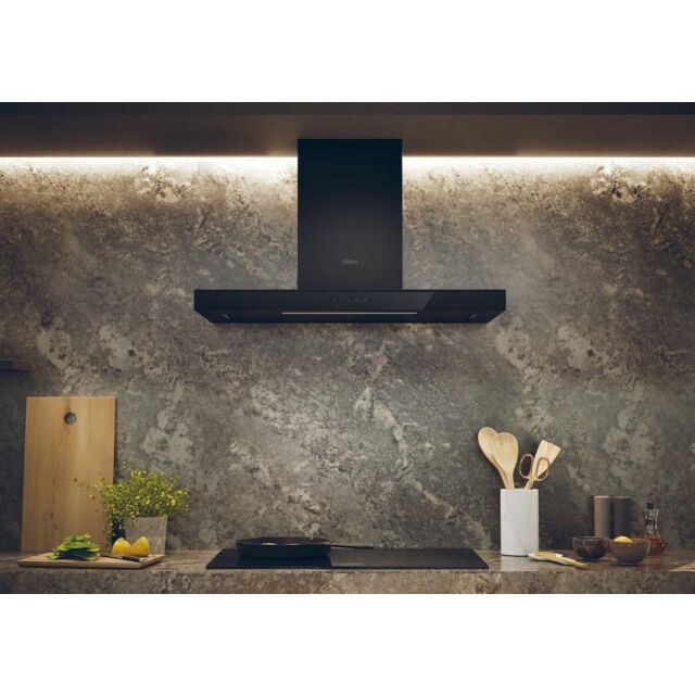 Haier HATS9CBS4B 90cm Chimney Cooker Hood - Black