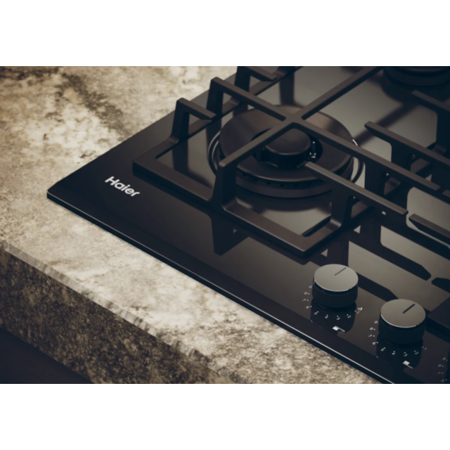 Haier HAVG6BF4TBPB 65cm Gas on Glass Hob
