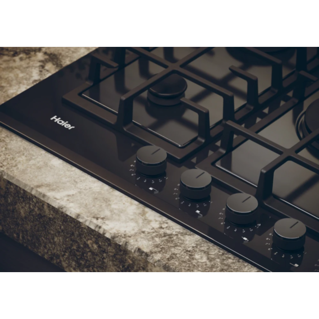Haier HAVG75TBBP 75cm Gas on Glass Hob