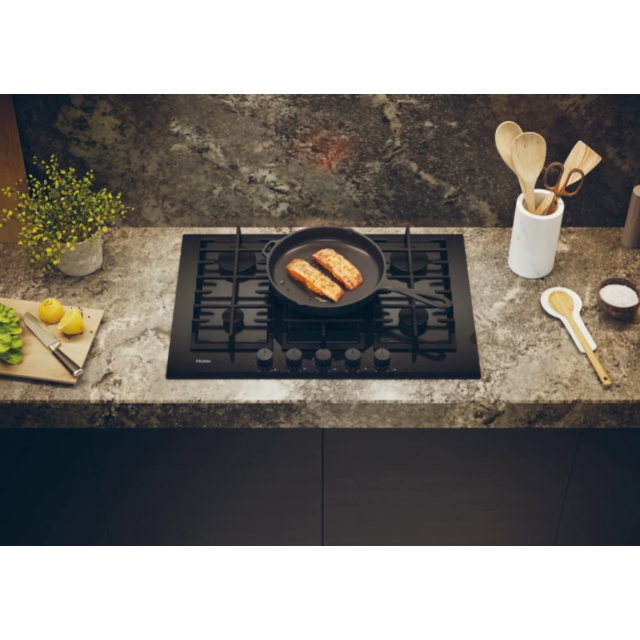 Haier HAVG75TBBP 75cm Gas on Glass Hob
