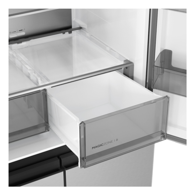 Haier HCR58S18CWMM Rise Cube 523L Side-by-Side American Fridge Freezer - Silver - C Rated