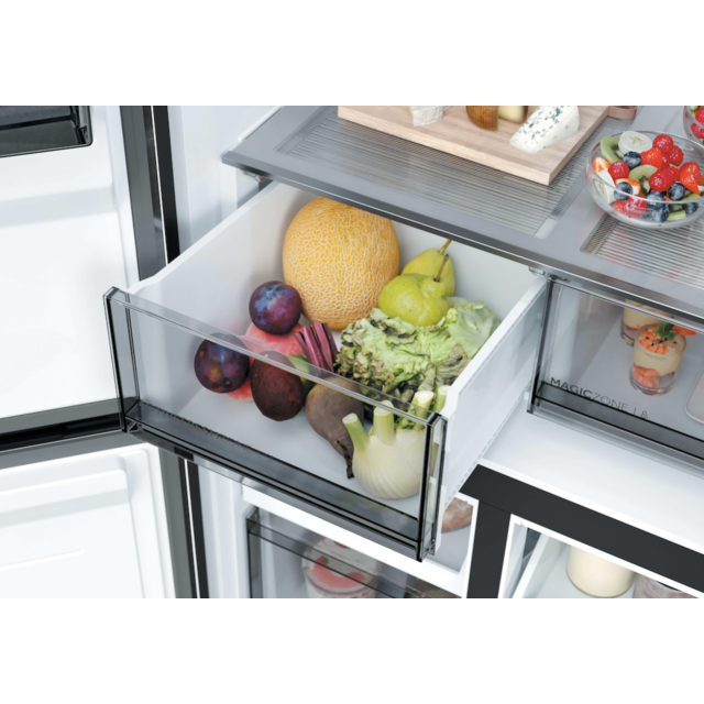 Haier HCR58S18CWMM Rise Cube 523L Side-by-Side American Fridge Freezer - Silver - C Rated
