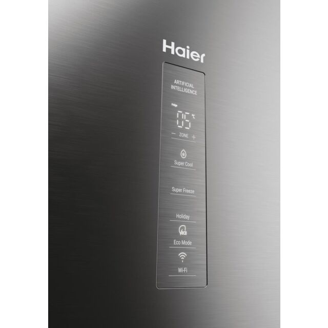 Haier HDPW5620DNPK 60cm Freestanding Fridge Freezer - Silver