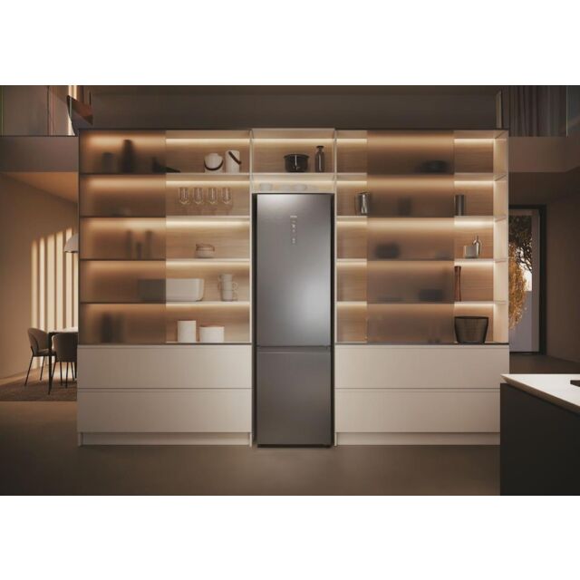 Haier HDPW5620DNPK 60cm Freestanding Fridge Freezer - Silver