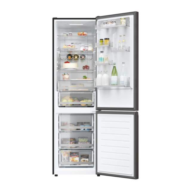 Haier HDW3620DNPD Fridge Freezer - Dark Inox - D Rated