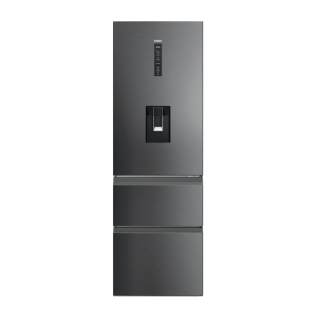 Haier HTW5618EWMP 3D 60 Series 5 Freestanding Fridge Freezer - Dark Inox - E Rated