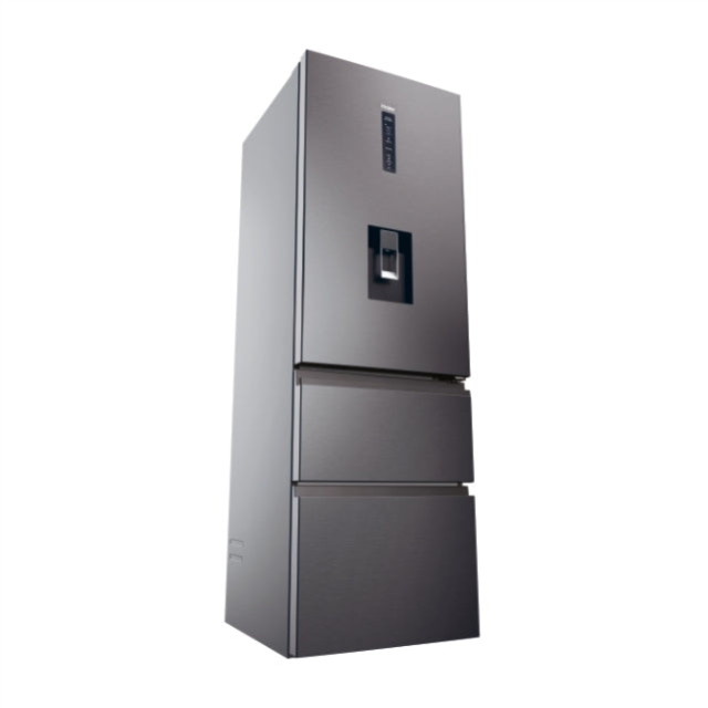 Haier HTW5618EWMP 3D 60 Series 5 Freestanding Fridge Freezer - Dark Inox - E Rated