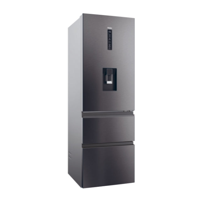 Haier HTW5618EWMP 3D 60 Series 5 Freestanding Fridge Freezer - Dark Inox - E Rated