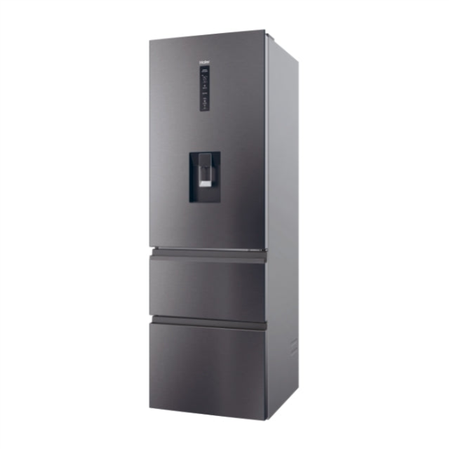 Haier HTW5618EWMP 3D 60 Series 5 Freestanding Fridge Freezer - Dark Inox - E Rated