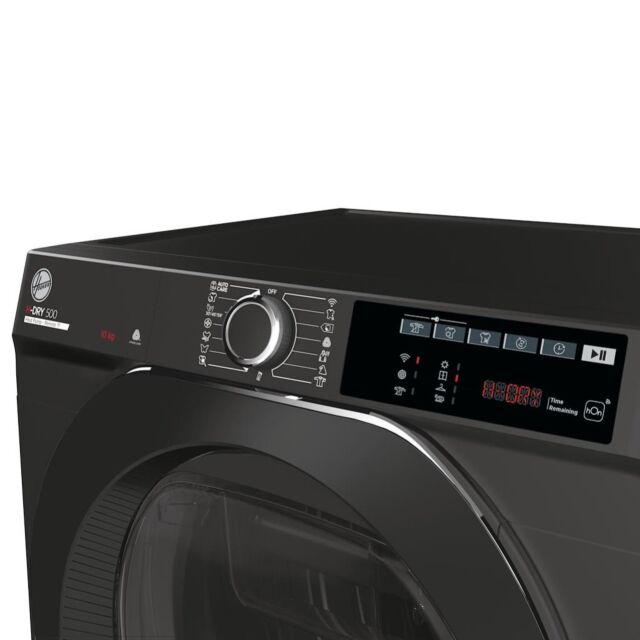 Hoover NDEH10A2TCBER-80 H-Dry 500 10kg Heat Pump Tumble Dryer with Aquavision, A++ Energy Rated - Graphite