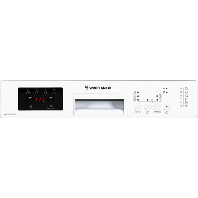 White Knight AT45FSDW Freestanding 45cm Dishwasher - White