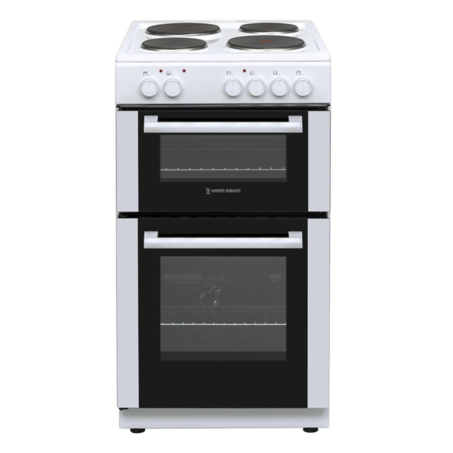 White Knight ATTC50W Freestanding Twin Cavity Electric Cooker - White