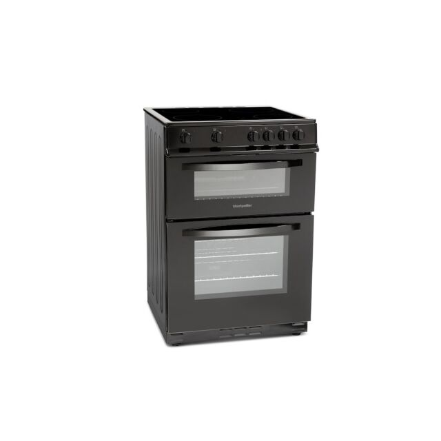 Montpellier MDC600FK 60cm Double Oven in Black