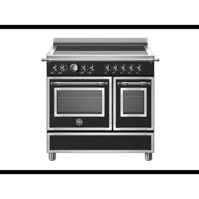 Bertazzoni HER95I2ENET Heritage 90cm Range Cooker Twin Oven Induction Matt Black