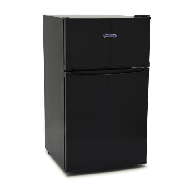 Iceking  IK2023K.E Under Counter Fridge Freezer In Black