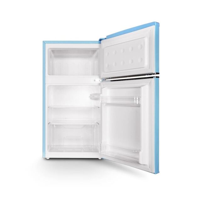 Montpellier MAB2035EPB Retro Undercounter Fridge Freezer In Pastel Blue