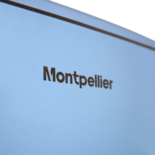 Montpellier MAB2035EPB Retro Undercounter Fridge Freezer In Pastel Blue