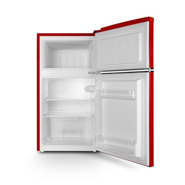 Montpellier MAB2035ER Retro Undercounter Fridge Freezer In Red
