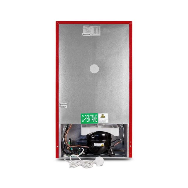 Montpellier MAB2035ER Retro Undercounter Fridge Freezer In Red