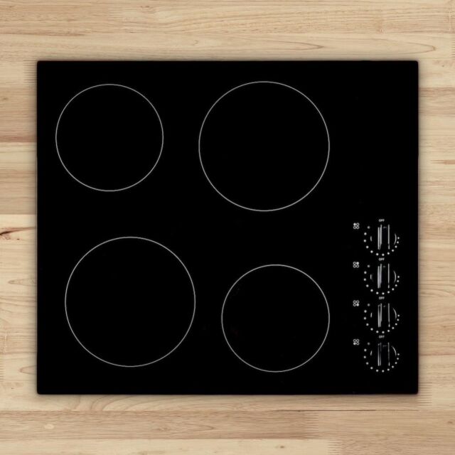 Montpellier MCH59CK 59cm 4 Zone Ceramic Hob With Dials
