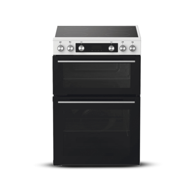 Montpellier MDAFCD60FW 60cm Double Ceramic Cooker - White