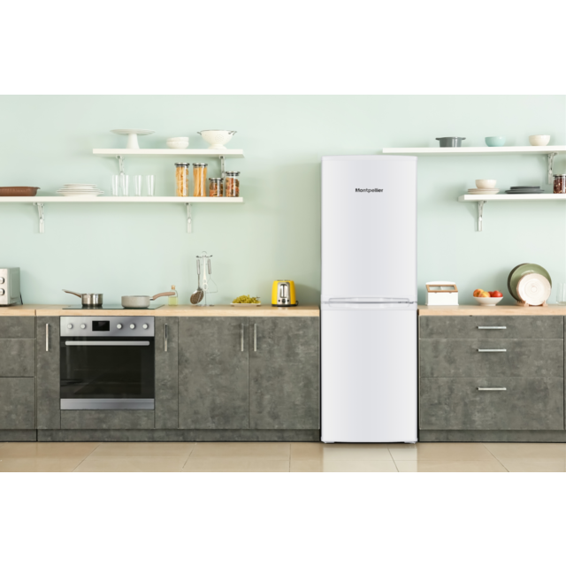 Montpellier MDAS144W Static Fridge Freezer - White