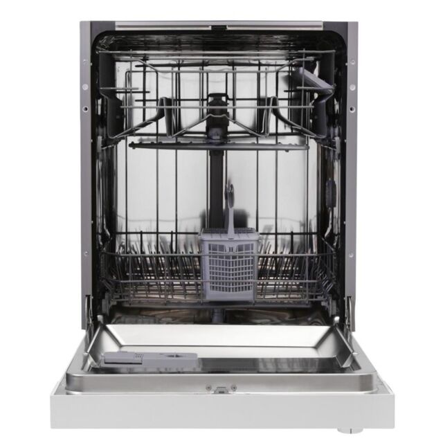 Montpellier MDI655W Full Size 60cm Semi Integrated Dishwasher in White